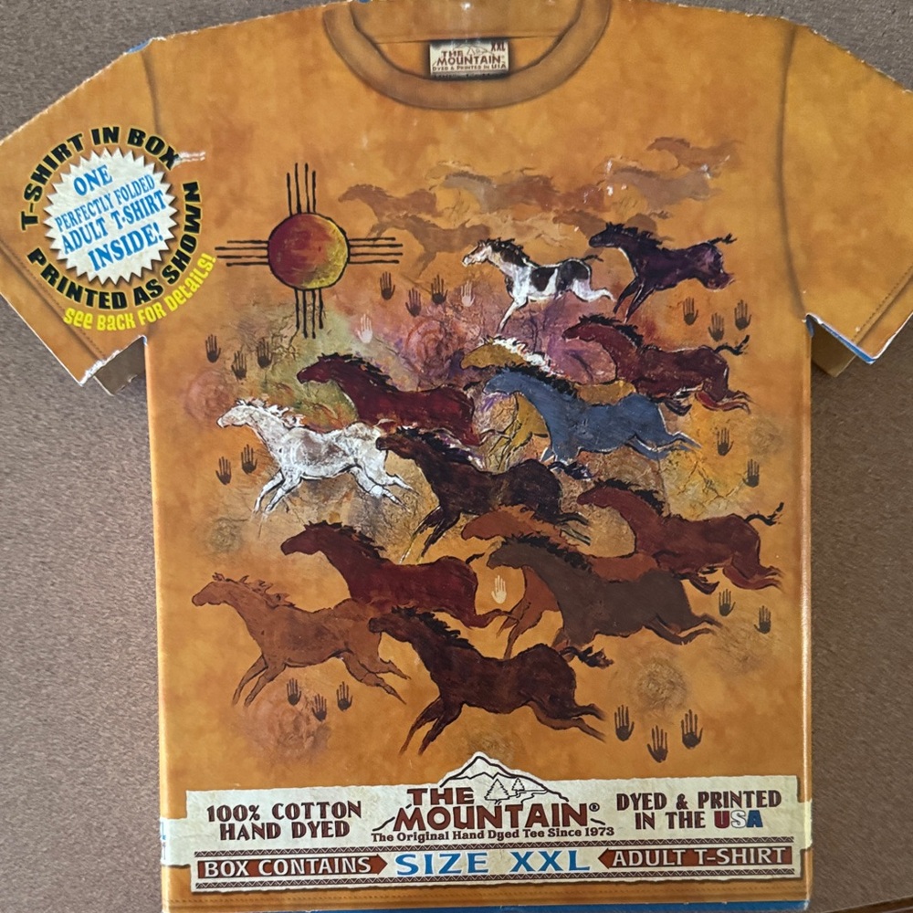 The Mountain Kids Wild Horse T-Shirt - Orange and Brown